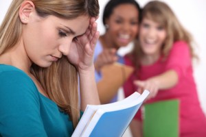 Teenage girl being bullied